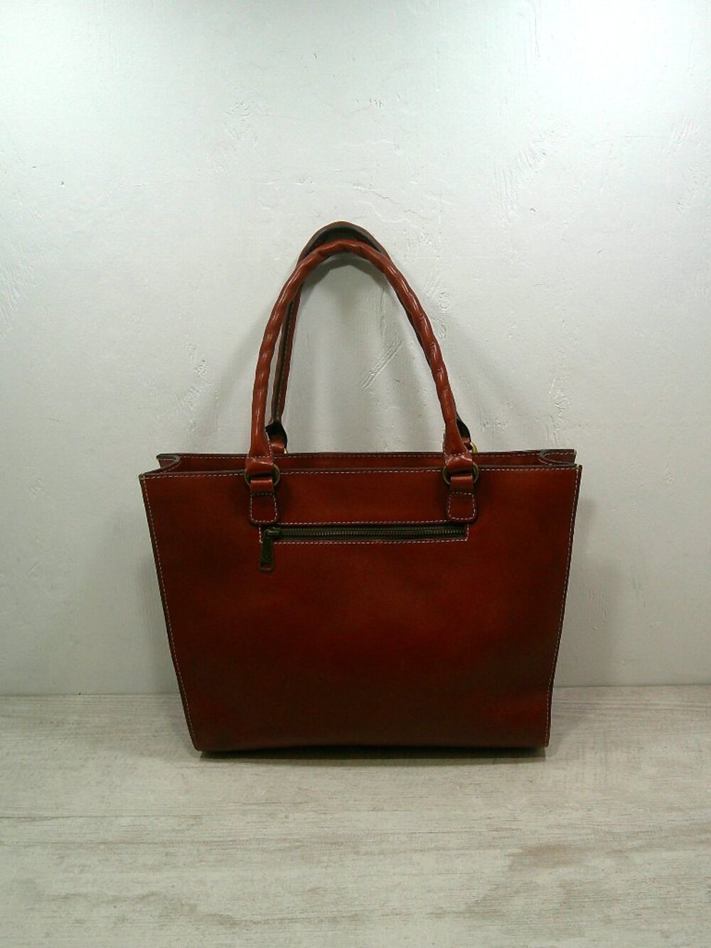 Patricia Nash Zancona Heritage Western Cognac Leather Tote Bag Purse Pocketbook - Picture 1 of 14